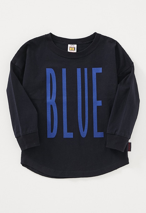 RUSSELL・BLUE BLUE トールロゴ フットボールTシャツ キッズ