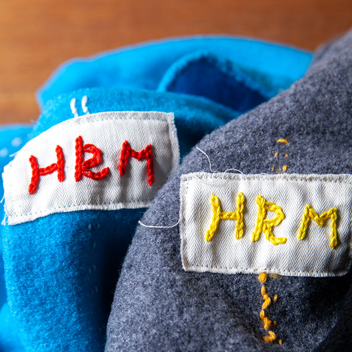 HOLLYWOOD RANCH MARKET ボイルドメリノウール ハンドステッチジップフーディ