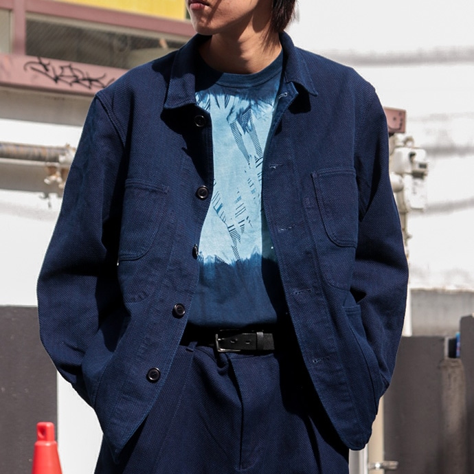 BLUE BLUE JAPAN ホンアイニジュウオリサシコ カバーオール