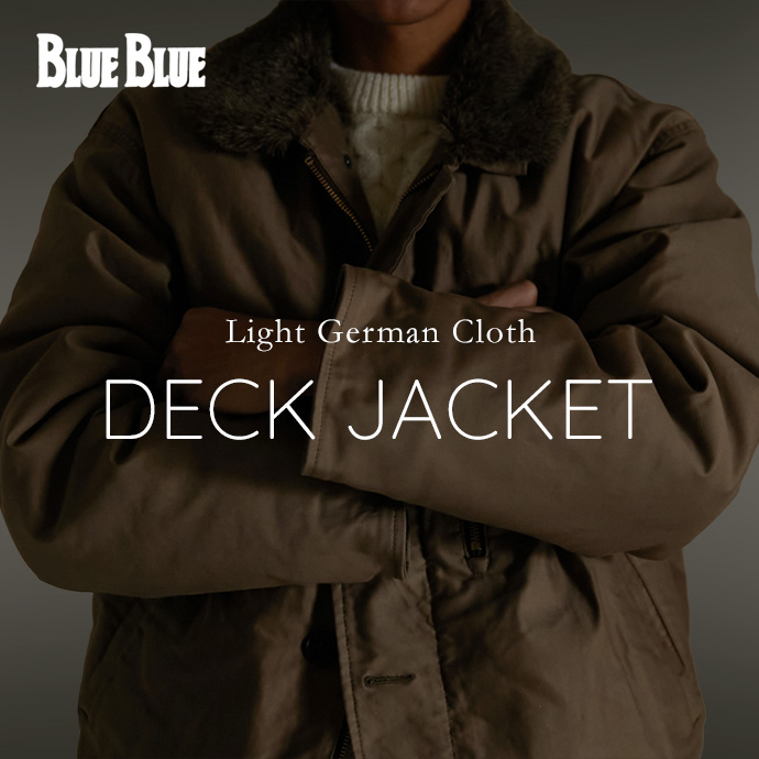 着丈65美品 BLUE BLUE ブルーブルー ジャーマンクロスデッキジャケット