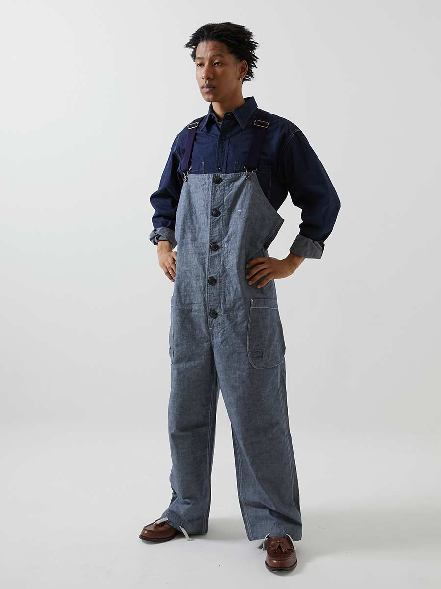 CHAMBRAY DECK OVERALLS