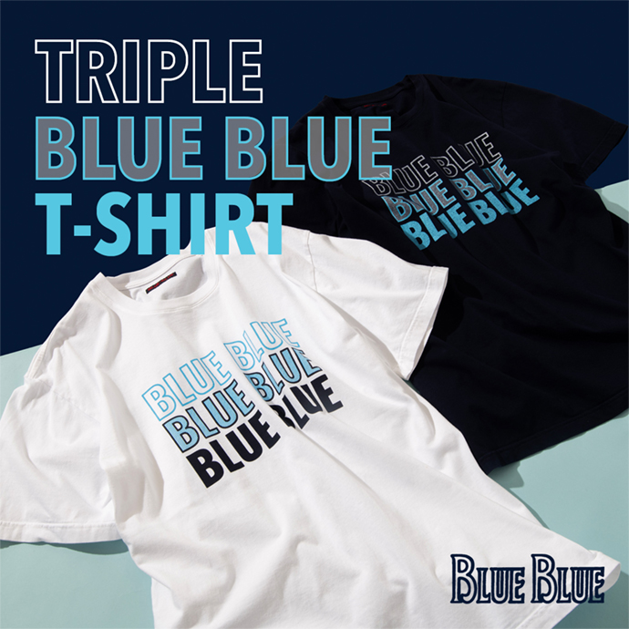 TRIPLE BLUE BLUE SHORT SLEEVE T-SHIRT