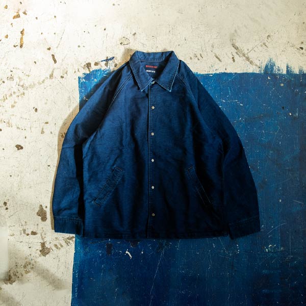 INDIGO MOLESKIN COACH JACKET | BLUE BLUE | ブルーブルー