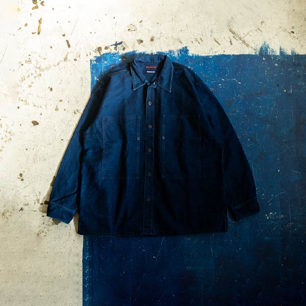 INDIGO MOLESKIN BIG POCKET SHIRT JACKET | BLUE BLUE | ブルーブルー