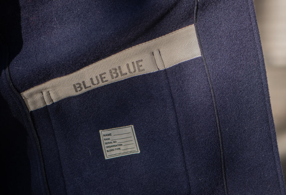 GLOVERALL BLUE BLUE MONTY DUFFLE COAT EXCLUSIVE