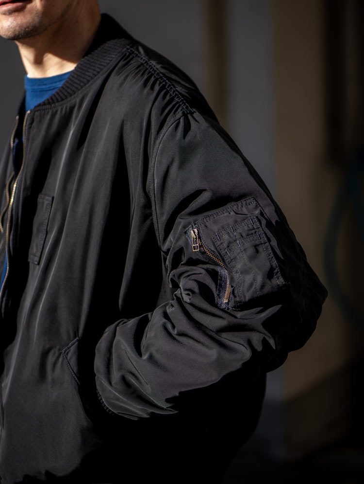 RECYCLE POLYESTER MA-1 JACKET